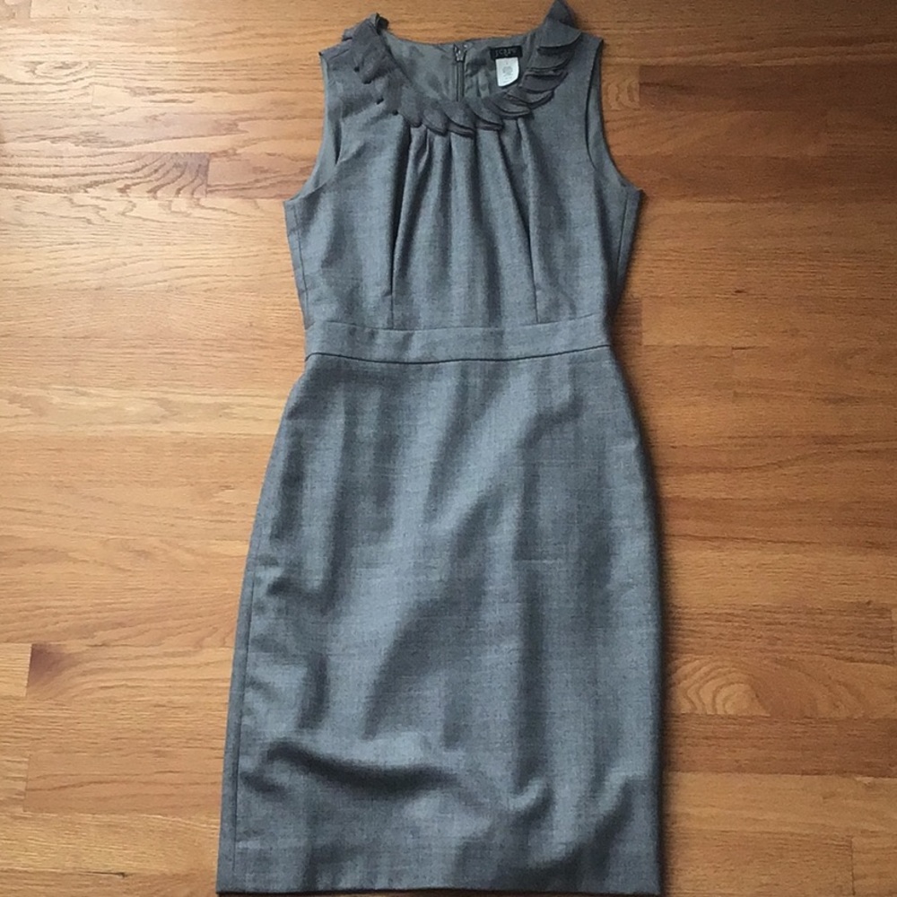 J Crew sleeveless wool pencil dress, Sz2